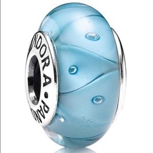 Pandora Blue Looking Glass Murano - DISCONTINUED